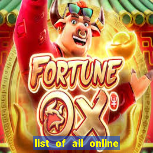 list of all online bingo sites