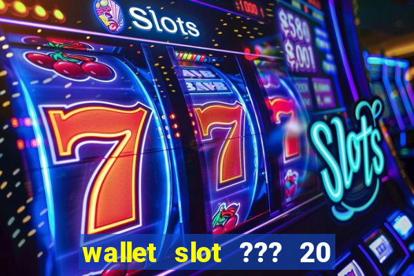 wallet slot ??? 20 ??? 100