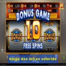 bingo das letras colorido