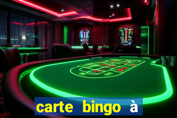 carte bingo à imprimer gratuit