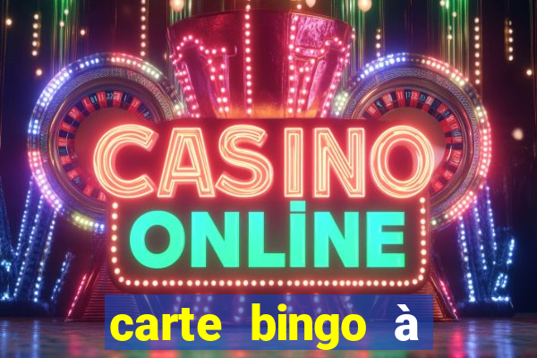 carte bingo à imprimer gratuit