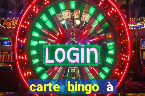 carte bingo à imprimer gratuit