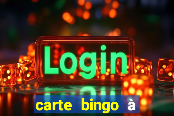 carte bingo à imprimer gratuit