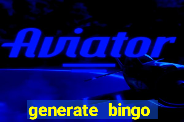 generate bingo cards with pictures