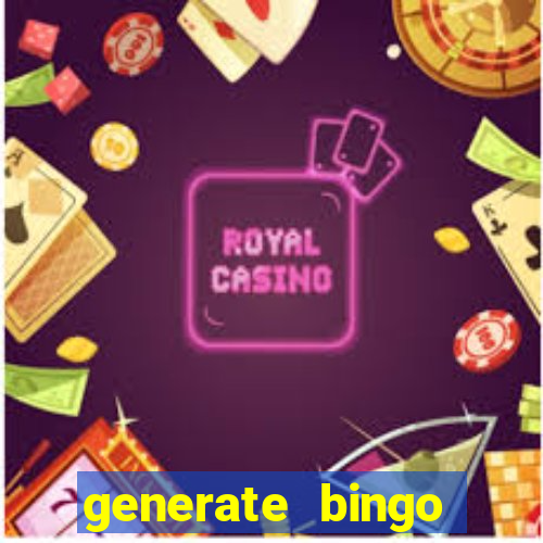 generate bingo cards with pictures