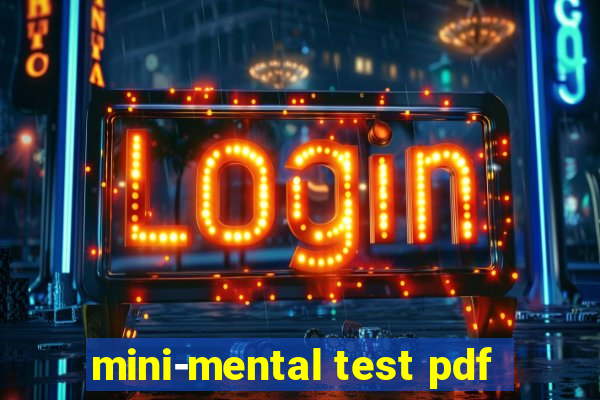 mini-mental test pdf