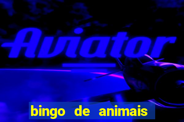 bingo de animais para educa??o infantil