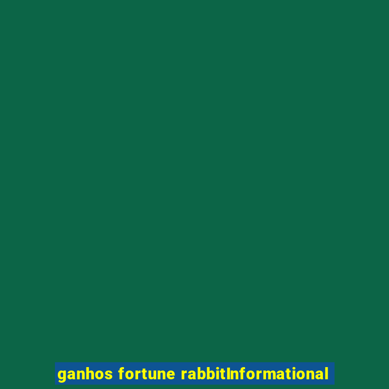 ganhos fortune rabbitInformational