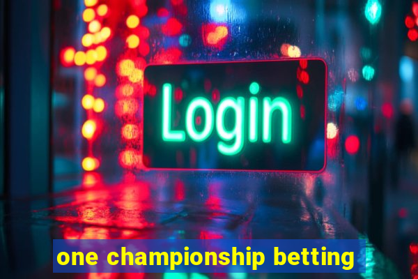 one championship betting