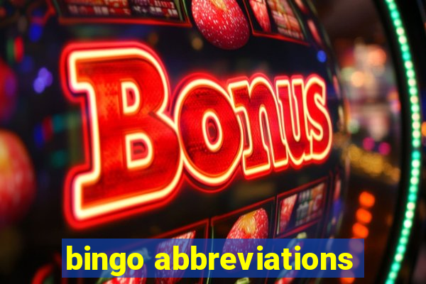 bingo abbreviations