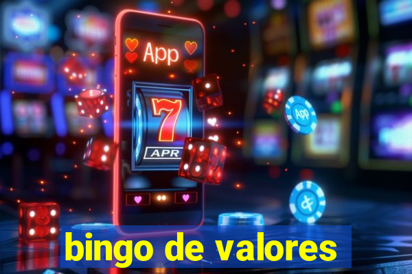 bingo de valores