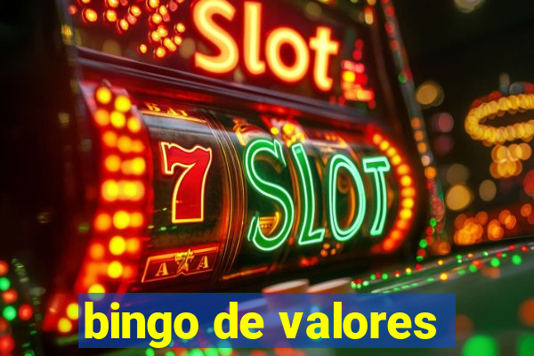 bingo de valores