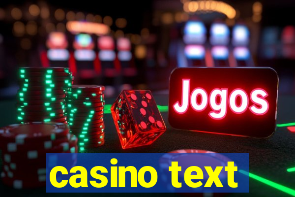 casino text