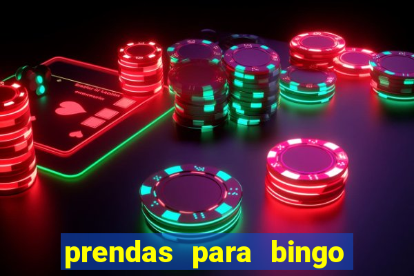 prendas para bingo de natal