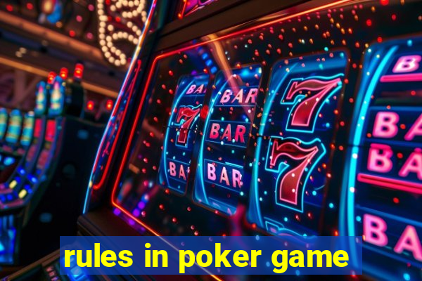 rules in poker game