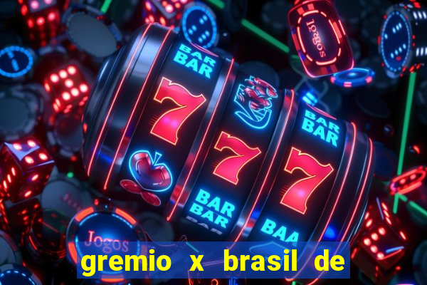 gremio x brasil de pelotas palpite