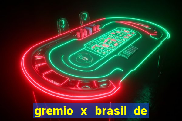 gremio x brasil de pelotas palpite