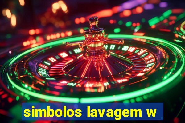 simbolos lavagem w