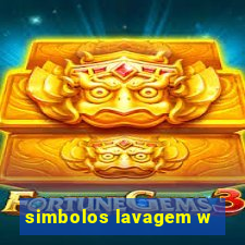 simbolos lavagem w