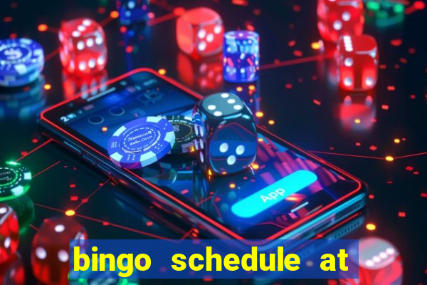 bingo schedule at mohegan sun