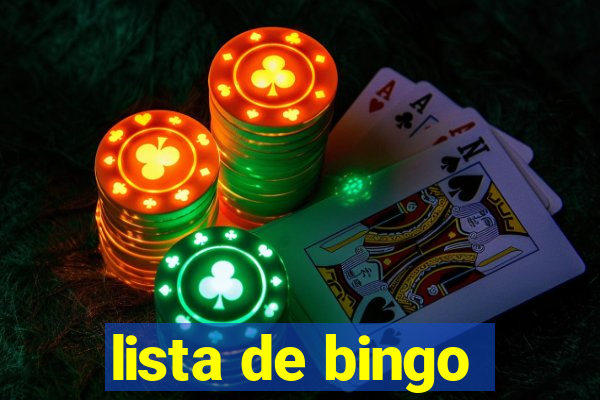 lista de bingo