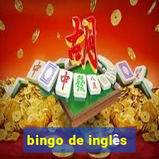 bingo de inglês