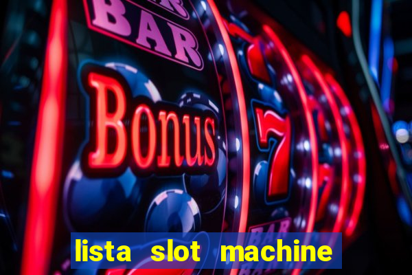 lista slot machine da bar