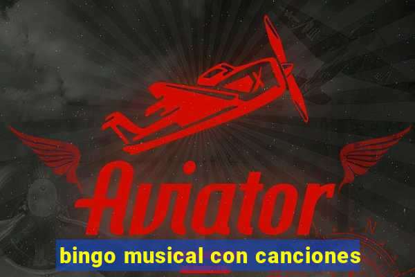 bingo musical con canciones