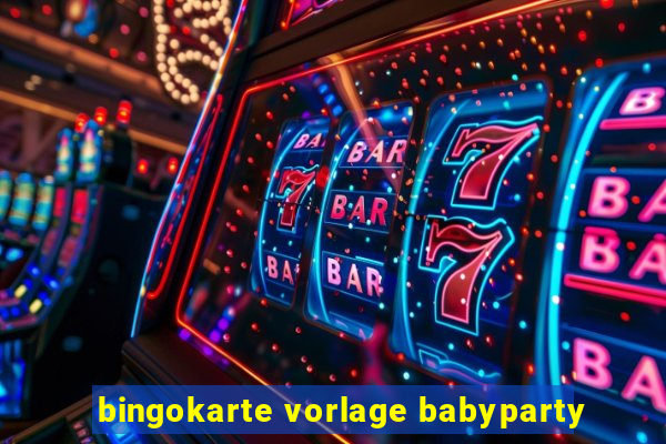 bingokarte vorlage babyparty