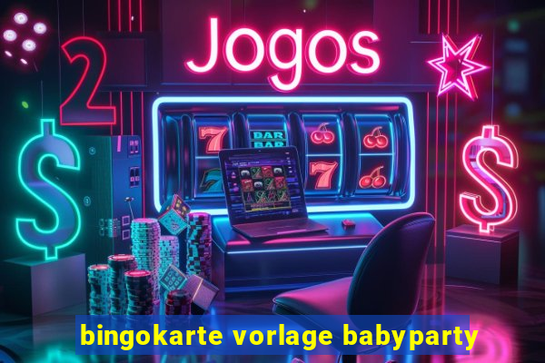 bingokarte vorlage babyparty