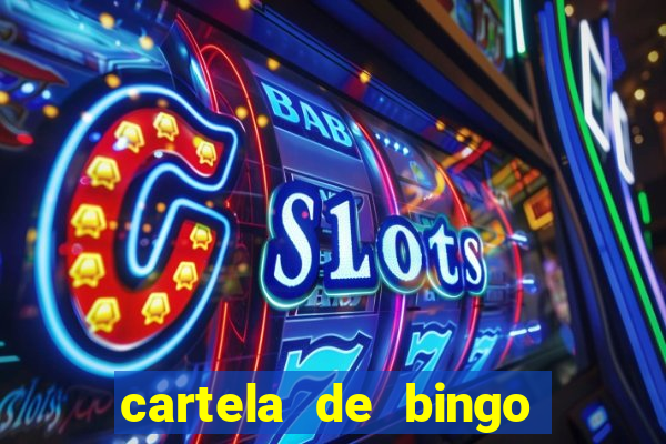 cartela de bingo pra imprimir