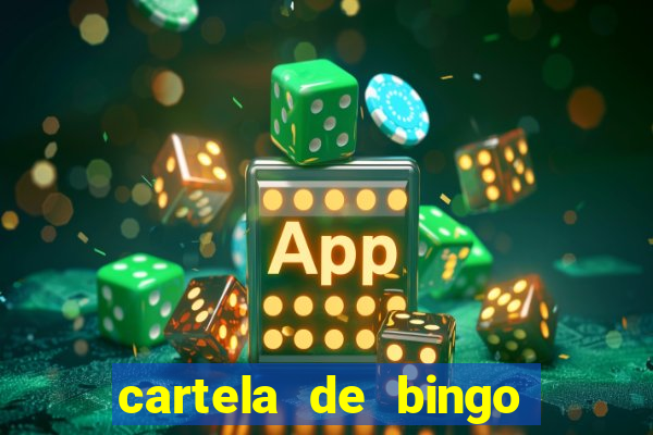 cartela de bingo pra imprimir