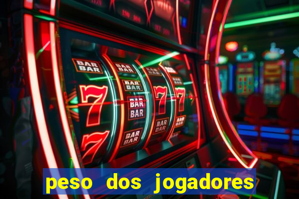 peso dos jogadores de futebol