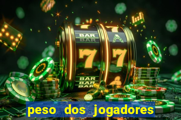 peso dos jogadores de futebol