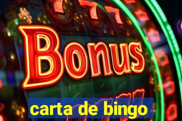 carta de bingo