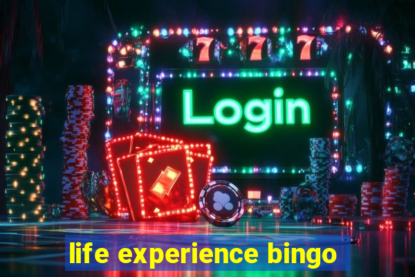 life experience bingo