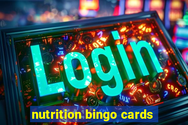 nutrition bingo cards