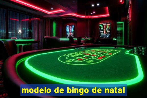 modelo de bingo de natal