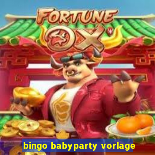 bingo babyparty vorlage