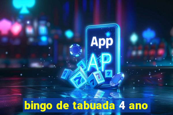 bingo de tabuada 4 ano