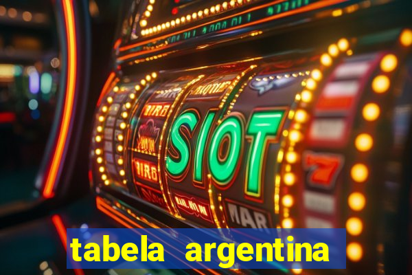 tabela argentina torneo betano