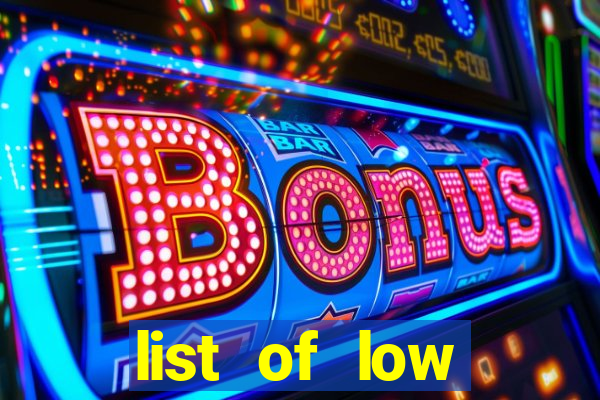 list of low volatility slot machines