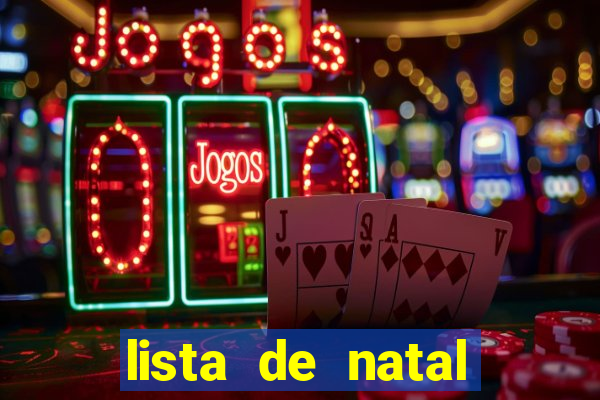 lista de natal para imprimir