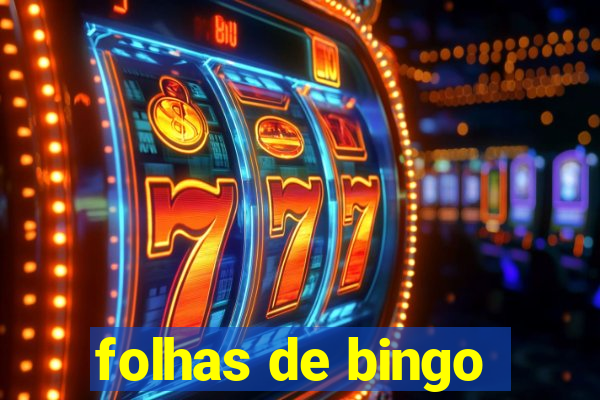 folhas de bingo