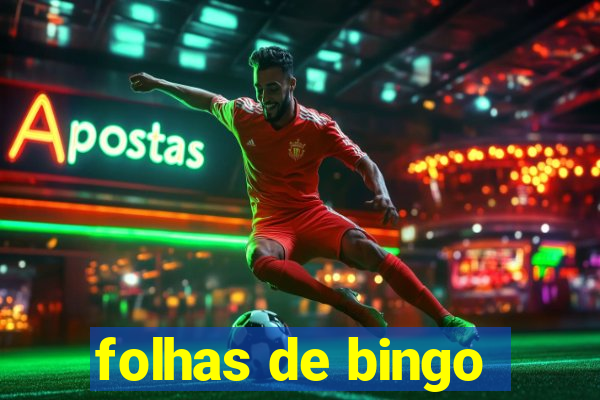 folhas de bingo