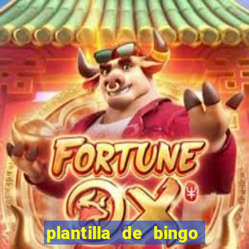 plantilla de bingo para editar