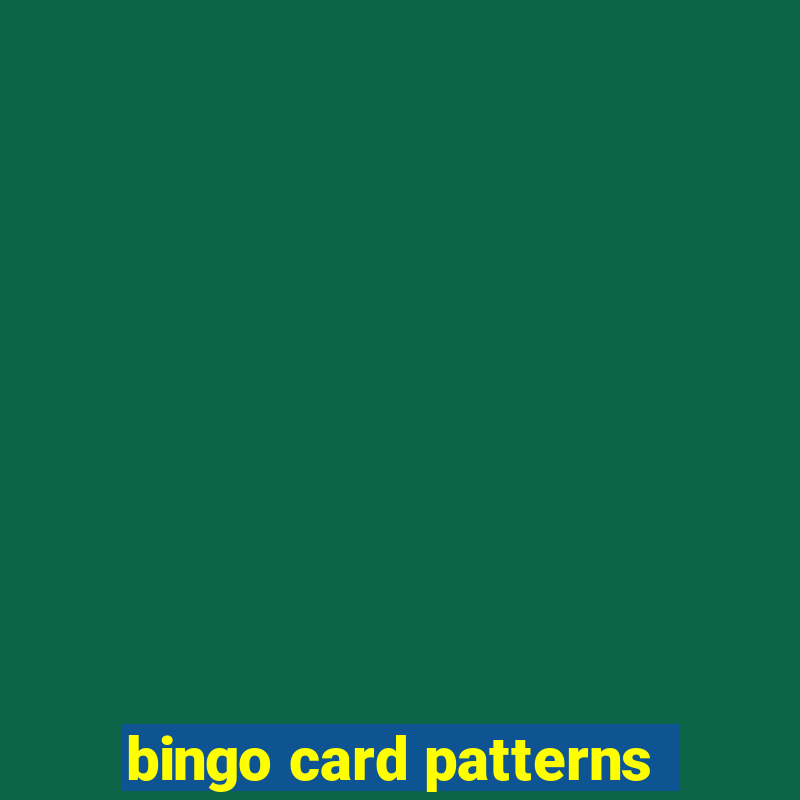 bingo card patterns