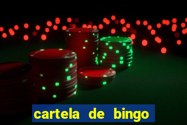 cartela de bingo da sorte