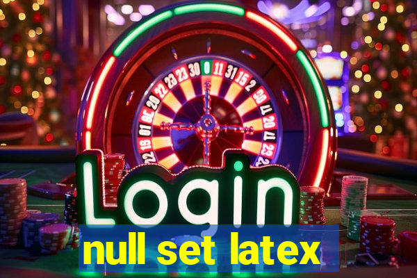 null set latex