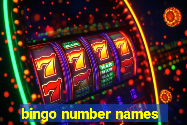 bingo number names